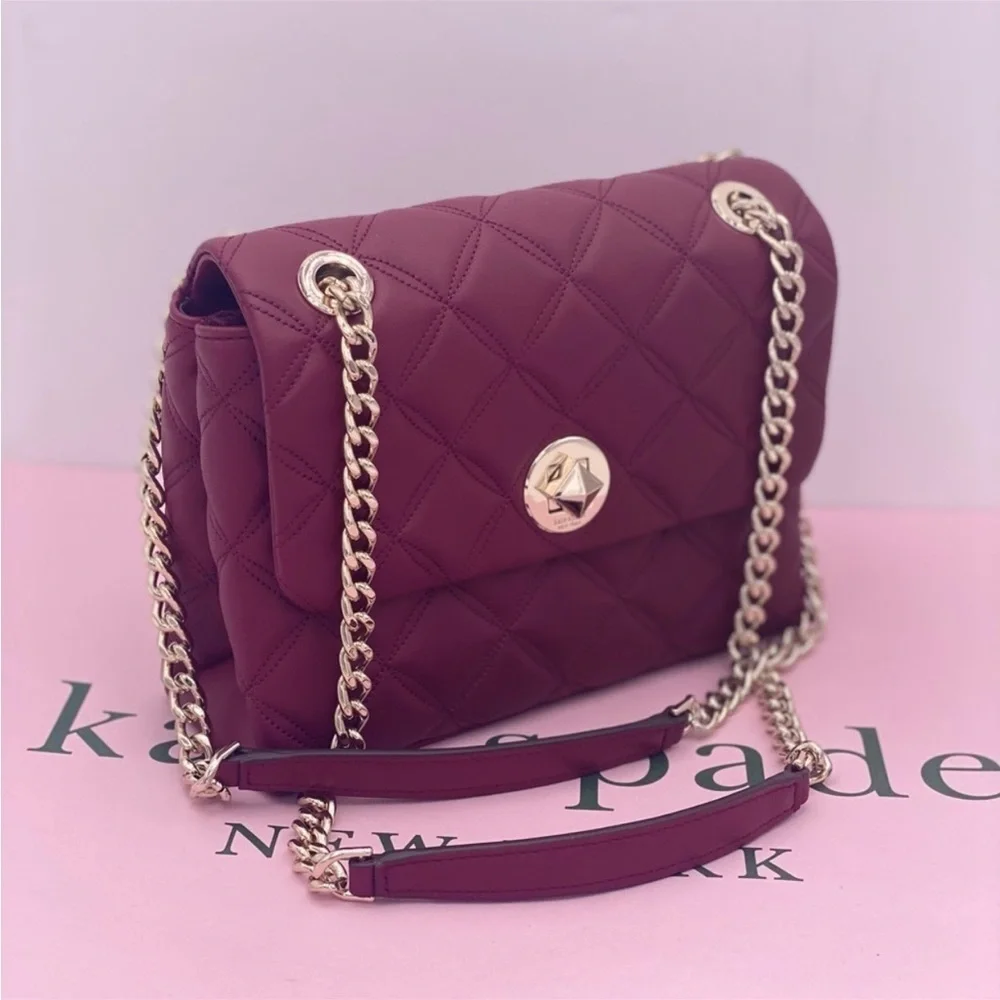 Kate Spade Natalia Quilted Leather Small Flap Crossbody Shoulder Bag